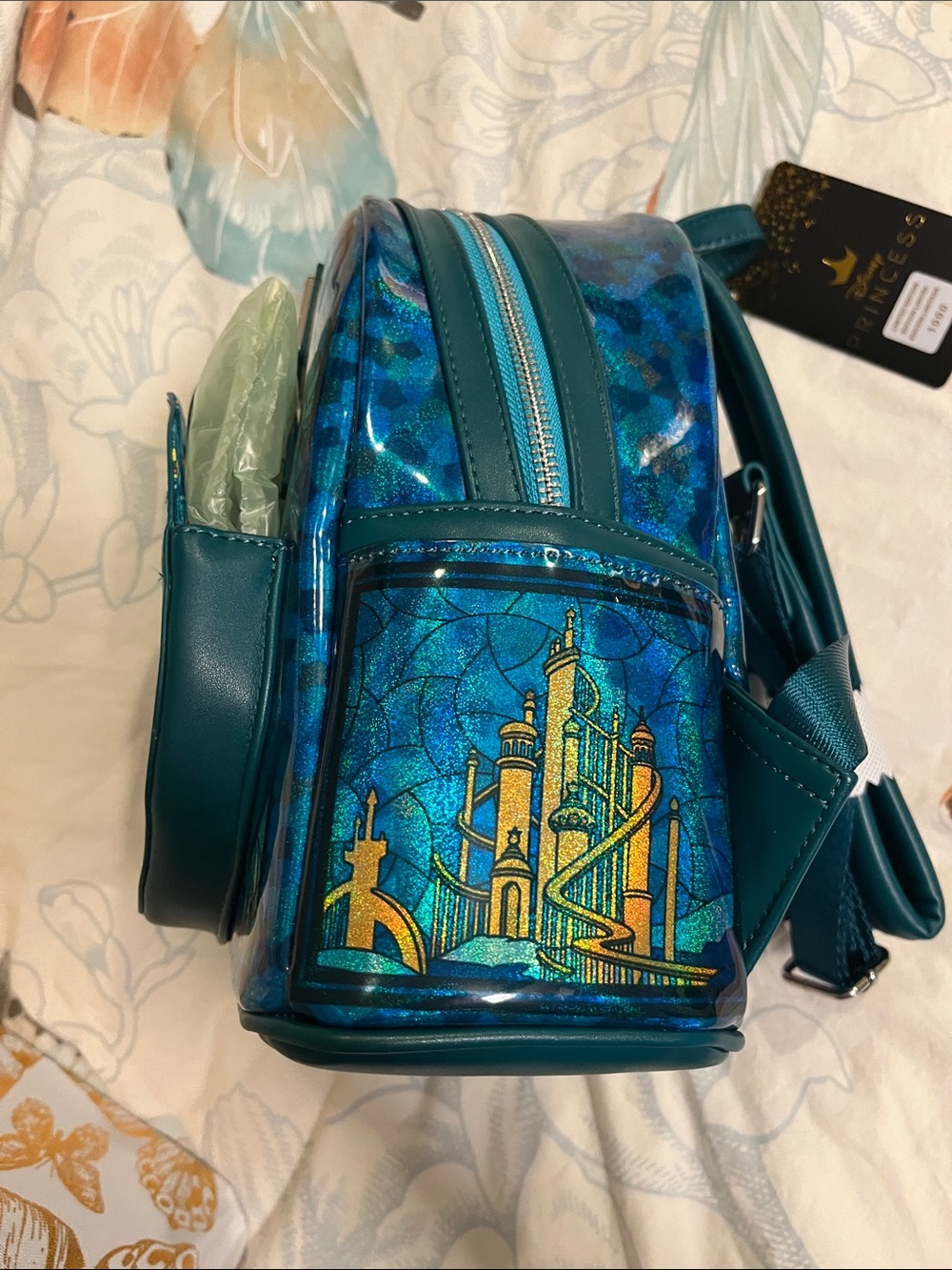 Loungefly The Little Mermaid Limited Edition Stained Glass Mini Backpack Set - Picture 2 of 7